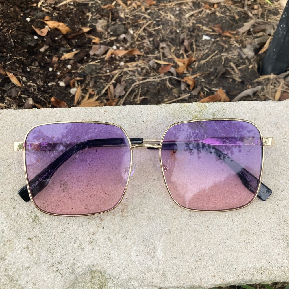 Purple transparent sunglasses